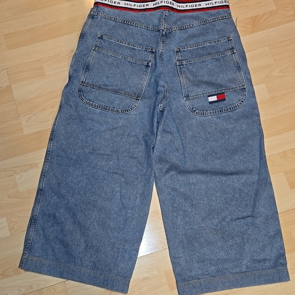 Rare Vintage Tommy Hilfiger Jnco Style Wide Leg Super Baggy Carpenter Jeans